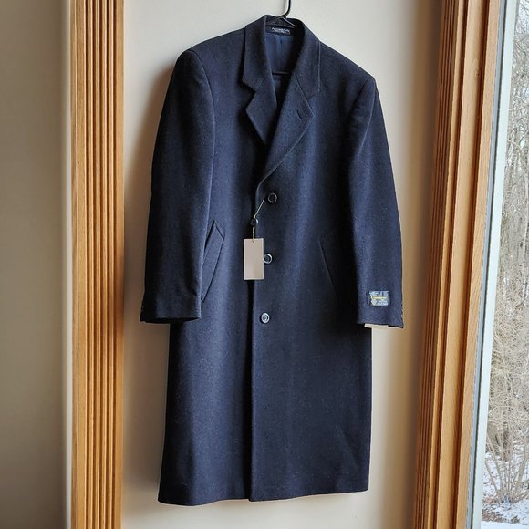 NWT di Silver/Simon & Sons Imported Cashmere Blend Dress Coat Size 40 Regular - Picture 2 of 16